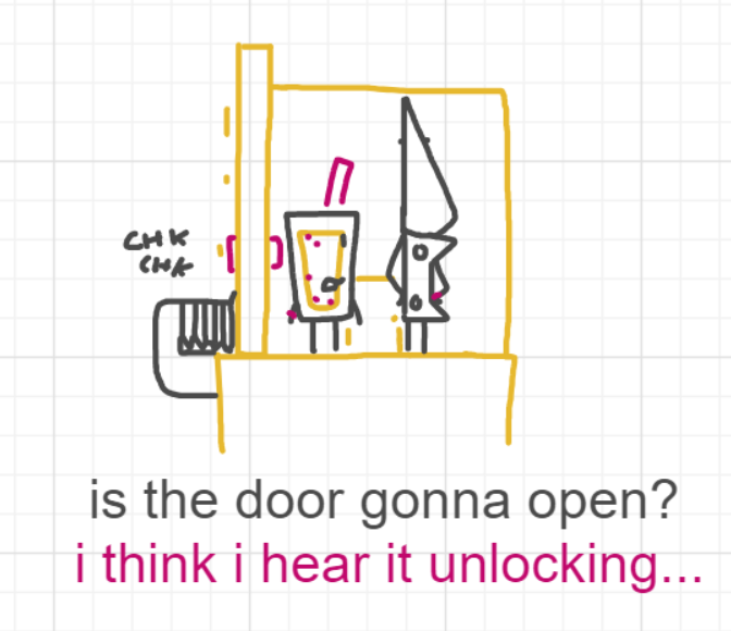 A panel from Running Duos, episode four of the Board Boards object show by Furretwalk/WalkingFurret.